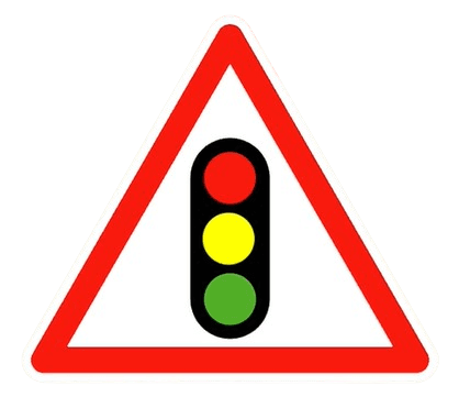 خطر أضواء ثلاثية اللون