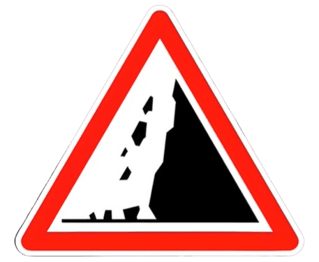 خطر تساقط الأحجار