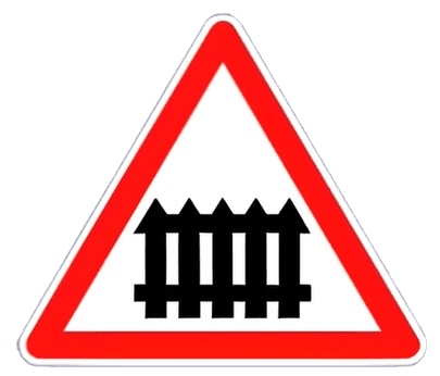 خطر تقاطع طريق مع سكة حديدية