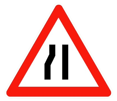 خطر طريق ضيقة على ليسر