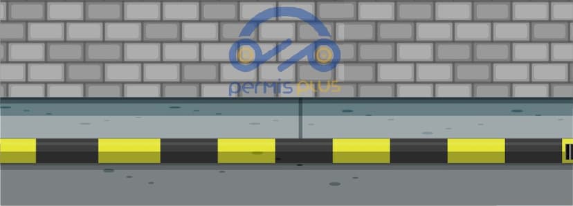 رصيف مصبوغ بالأصفر والأسود