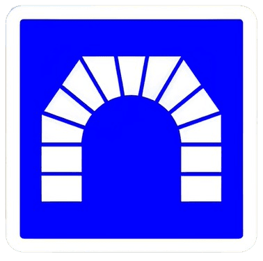 إعلان على مدخل النفق