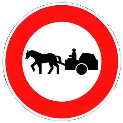 ولوج ممنوع على المركبات المجرورة بواسطة دواب