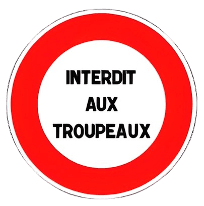 أشكال آخرى من المنع تبين طبيعتها بواسطة كتابة على العلامة