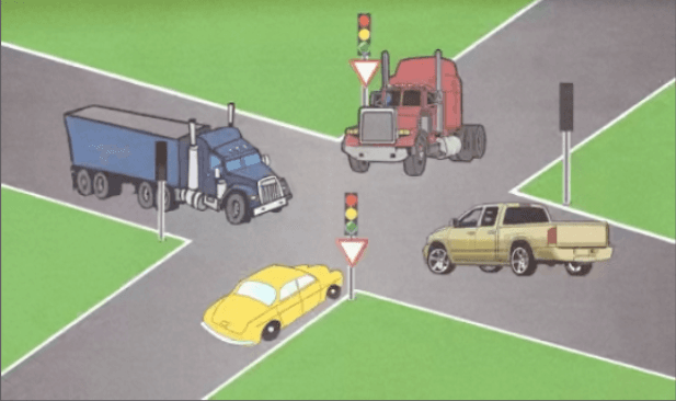 الأضواء الثلاثية وعلامة الأسبقية