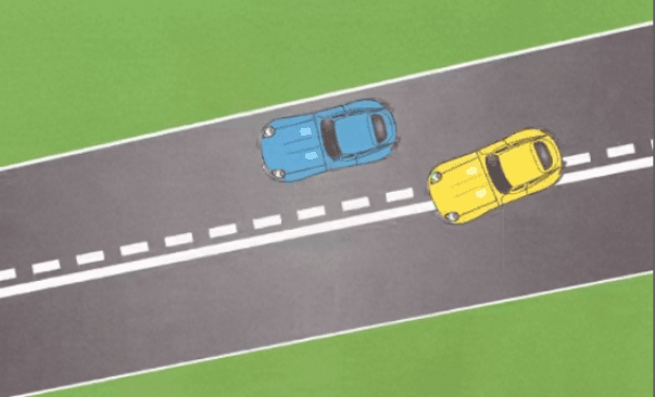 خط متقطع من الجهة اليمين